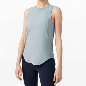 Lululemon Sculpt Running Round Neck Tank Top In Blue Cast Size 6